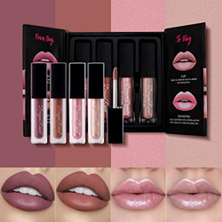 Mimore Set de pintalabios Velvet Matte 4 colores Impermeable Duradero Lápiz labial Hidratante natural Taza antiadherente Set de lápiz labial líquido ( precio