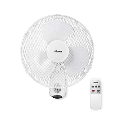 Tristar ve-5875 - ventilador de pared, 40.cm, oscilante, control remoto y temporizador