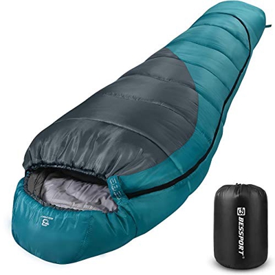 Bessport Saco de Dormir para Mamá Saco de Dormir para Mochilero de 3 Estaciones para Adultos - Ligero,Cálido y Lavable, para Senderismo, Viajes y Acti