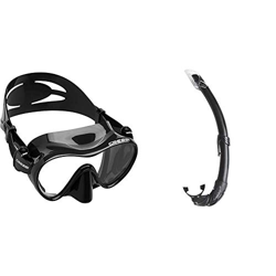 Cressi F1 Mask Máscara Monocristal Tecnología Frameless, Unisex, Negro, L + Mexico Tubo de Snorkel, Unisex-Adult, Negro, Un tamaño precio