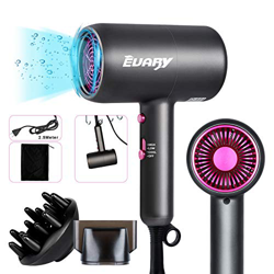 EVARY Secador de pelo de iones profesional 1800 W 3 en 1 salón secador de pelo de secado rápido con boquilla de peinado y difusor, 3 velocidades y tem en oferta