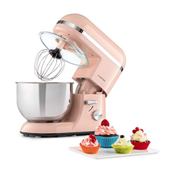 Klarstein Bella Elegance - Robot de cocina, Potencia 1300W/1,7PS, 6 niveles, Función pulso, Sistema de amasado planetario, 5 L, Cuenco acero inoxidabl en oferta