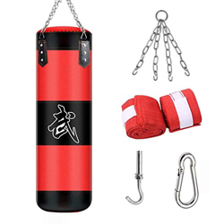 ALINILA Saco de Boxeo,Bolso Pesado De Boxeo Duradero,Saco De Arena Bolsa De Entrenamiento Vacío De Boxeo Gancho Kick Fight Karate Bolsa De Arena para  precio