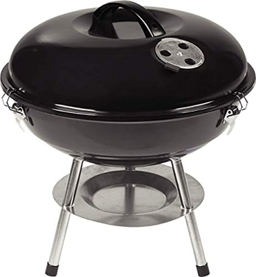 ACTIVA Teneriffa 2020 - Barbacoa de carbón vegetal redonda con tapa, color negro, 34 cm de diámetro de la superficie de la parrilla, barbacoa pequeña 