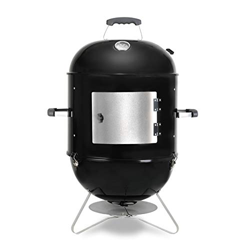 Femor Barbacoa Ahumador, 3 en 1, Barbacoa de Carbón con Brasero de Agua, 3 Parrilla y Termómetro, Escape de aire Ajustable, Gran Capacidad, 64,5 * 47, en oferta