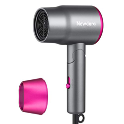 Newdora Secador de Pelo Profesional de 1200W con Boquilla Concentradora de Aire 3 Temperaturas y 2 Velocidades Ajustables,Mango Plegable,Secador para  características