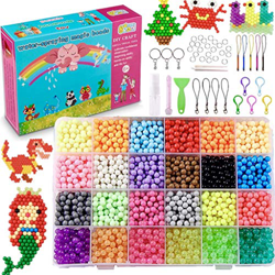 MEIRUIER 4000pcs Regalo Chico Chica Niños DIY Educativos Artesanía Craft Kits Abalorios Cuentas de Agua 4000 Perlas Kit Abalorios 24 Colors(6 Jewel) precio