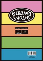 Pack Ocean´s Wave de 100 hojas papel DA4 80gr colores flúor