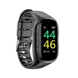 Pulsera inteligente LEMFO M1 con auriculares Bluetooth y monitor de ritmo cardíaco  presión arterial  recordatorio de mensaje en oferta