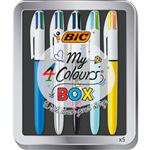 Estuche 5 bolígrafos Bic de 4 colores Collection Box en oferta