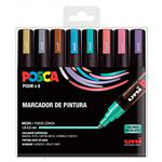 Set de 8 rotuladores medios Posca PC5M colores metalizados precio