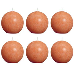 Velas rústicas Bolsius de bola naranja 6 unidades 80 mm precio