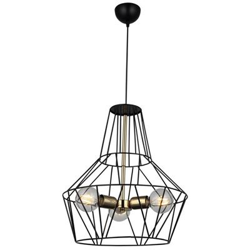 Lámpara de Suspensión Homemania Dorna Negro, Oro 41,5x41,5x148 cm en oferta