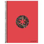 Cuaderno A4 Antartik Espiral Cuadriculado Rojo precio