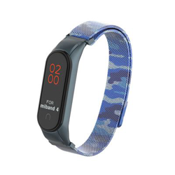 Pulsera Milanesa de Camuflaje para Xiaomi Mi Band 4 / Mi Band 3 Acero Inox Imán - Azul características