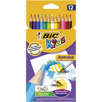 12 lápices BIC Kids Aquacouleur multicolor
