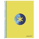 Cuaderno A4 Antartik Espiral Cuadriculado Amarillo