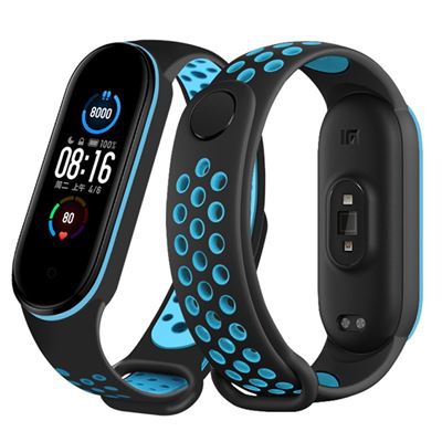 Xiaomi Mi Band 5 correa de silicona alta calidad negro y azul