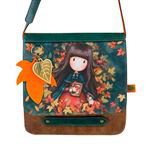 Bolso satchel Gorjuss Autumn Leaves bandolera y cierre cremallera características