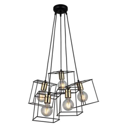 Lámpara de Suspensión Homemania Mako Negro, Oro 43x43x117 cm precio