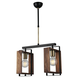 Lámpara de Suspensión Homemania Karo Oro, Negro, Madera 46x22x86 cm precio