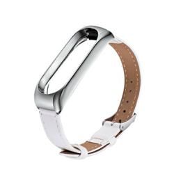 Pulsera de Silicona y marco de metal para Xiaomi Mi Band 3 /4, Blanco características