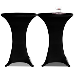 Conjunto de 2 Manteles negros ajustados para mesa de pie - 70 cm diámetro características