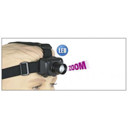 Linterna Frontal Martinez Albainox Cuerpo De Pvc Con 3 Funciones Led 3w Y Zoom 12186 en oferta