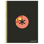 Cuaderno A4 Antartik Espiral Cuadriculado Negro