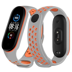 Xiaomi Mi Band 5 correa de silicona alta calidad gris y naranja características