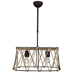 Lámpara de Suspensión Homemania Fune Marrón 28x45x75 cm en oferta