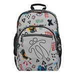 Mochila escolar Totto crayoles gris robots precio