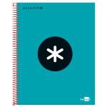 Cuaderno en espiral Antartik A5 cuadriculado turquesa