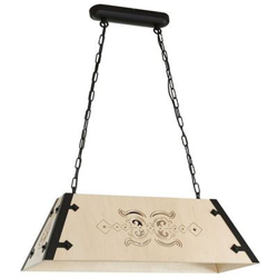 Lámpara de Suspensión Homemania Leo Madera Negro 60x25x74cm en oferta