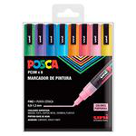 Set de 8 rotuladores finos Posca PC3M colores purpurina en oferta