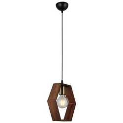 Lámpara de Suspensión Homemania Lugo Oro, Negro, Madera 27x6x85 cm en oferta