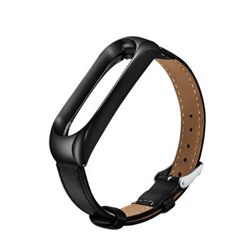 Pulsera de Silicona y marco de metal para Xiaomi Mi Band 3 /4, Negro precio