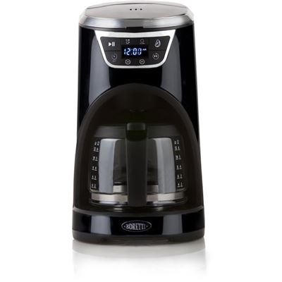 BORETTI B410 Cafetera programable - 1000W - 1.5 L: 12 tazas - Negro