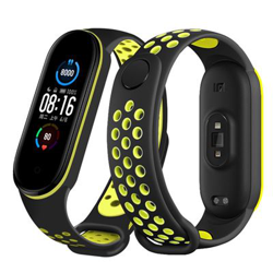 Xiaomi Mi Band 5 correa de silicona alta calidad negro y amarillo precio