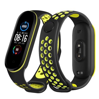 Xiaomi Mi Band 5 correa de silicona alta calidad negro y amarillo