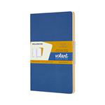 Libreta Moleskine Volant Plain Large lisa azul ámbar/amarillo características