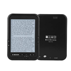 Mugast E-Reader de 6", HD 300DPI 800x600 E-Ink Ink Screen FM E-Book Reader con Zoom de Fuente/Transformación de Fuente/Marcador/Saltar página/Leer en  características