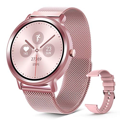 ELEGIANT SmartWatch, 1.28'' Reloj Inteligente IP68 con Pantalla Táctil, Pulsera Actividad Inteligente Mujer para Deporte, Monitor de Actividades, Podó