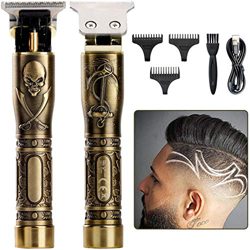 Cortapelos profesional para hombre, cortadora de pelo eléctrica Outliner Kit Zero Gapped Barba, recortadora inalámbrica en T recargable con 3 peines g características