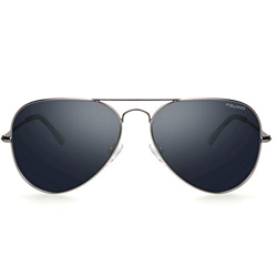 fawova Gafas Hombre Aviador Polarizadas Con Lent Gris,2019 Gafas de Sol Hombre Aviador Montura de Metal,Conducir, Pescar, Golf, Correr UV400,Cat.3 58m precio