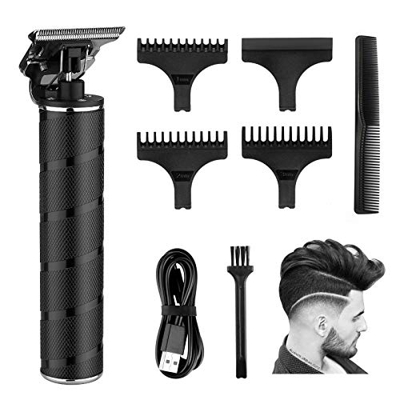 RIRGI Cortapelos Hombre Profesional, Máquina Cortar Pelo Inalámbrico Batería 2000mAh Recargable (Negro)