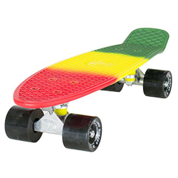 Land Surfer® Skateboard Cruiser Retro Completo 56cm con Tabla de 3 Tonos de Colores Diferentes - cojinetes ABEC-7 - Ruedas 59mm PU + Bolsa para el Tra precio