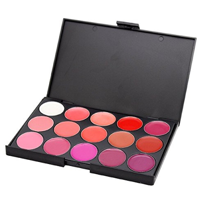 Pure Vie® 15 Colores Brillo de Labios Paleta de Maquillaje Cosmética - Perfecto para Sso Profesional y Diario