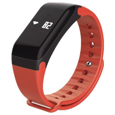 Brazalete con medidor de ritmo cardiaco, o2 sangre, tensiometro rojo