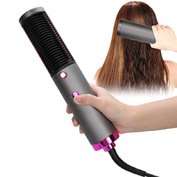 Cepillo secador de pelo multifuncional, peine de aire caliente con temperatura ajustable para alisar el cabello, peine para peinar el cabello para pel en oferta